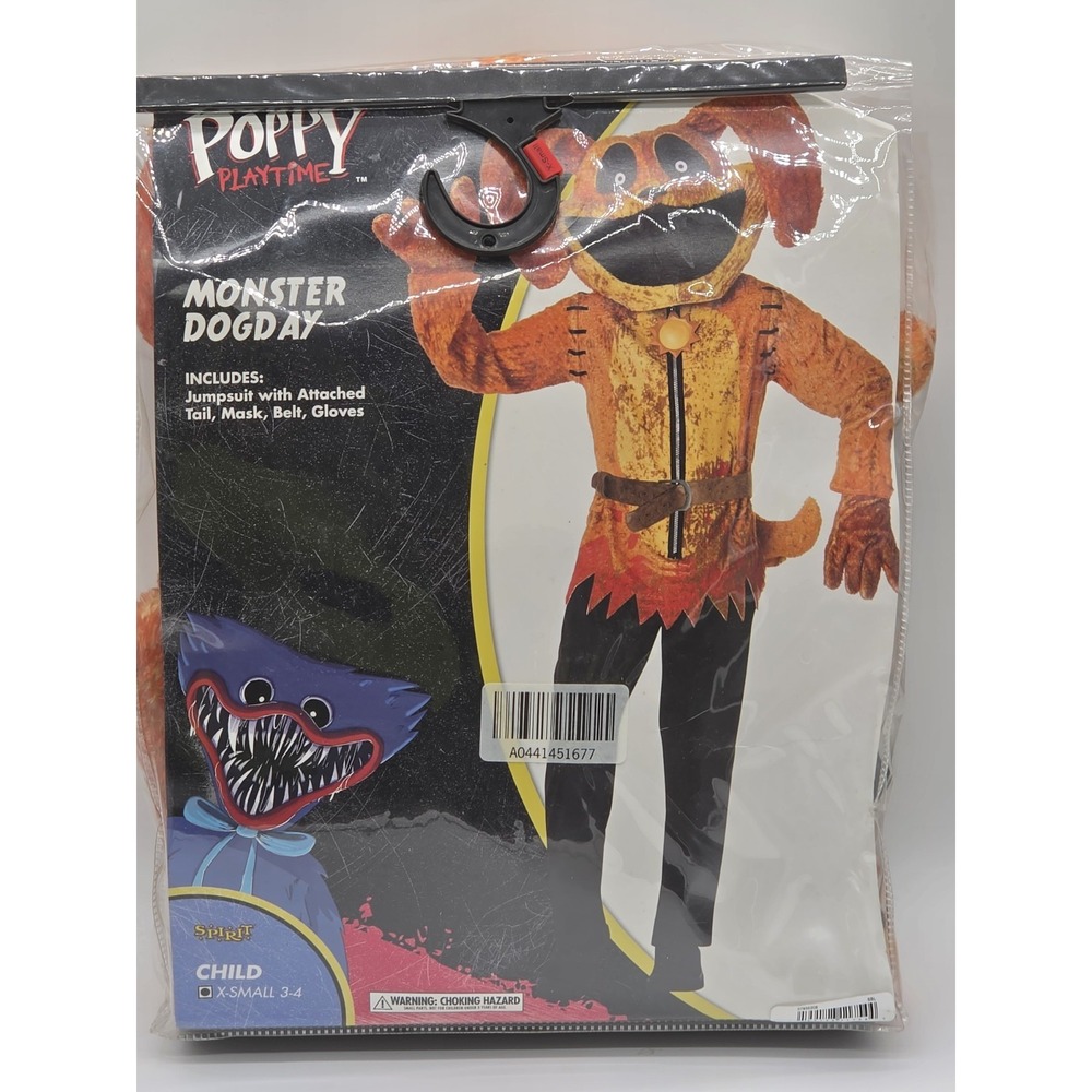 Poppy Playtime Monster Dogday Halloween Costume Child X-Small 3-4